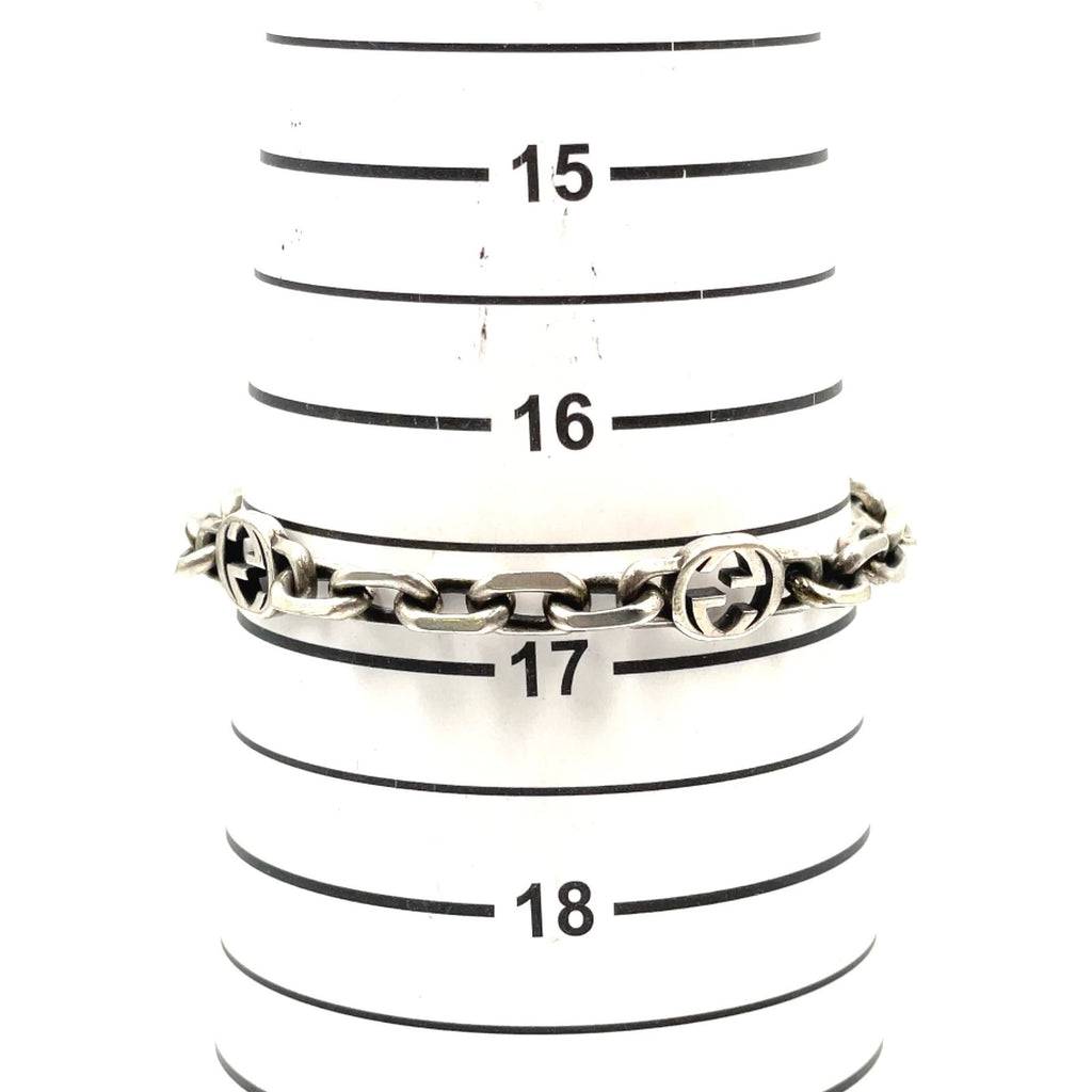Gucci Interlocking Silver Chain Bracelet — view 8