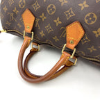 Louis Vuitton Speedy 35 Monogram Leather Brown Handbag Gold — view 5