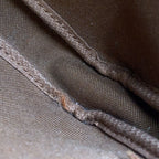 Louis Vuitton Pochette Monogram Leather Brown Handbag Gold — view 5