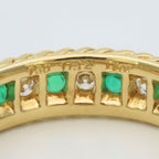 Dior Ring Twist Loop 18k Yellow Gold Emerald Diamond Green — view 5