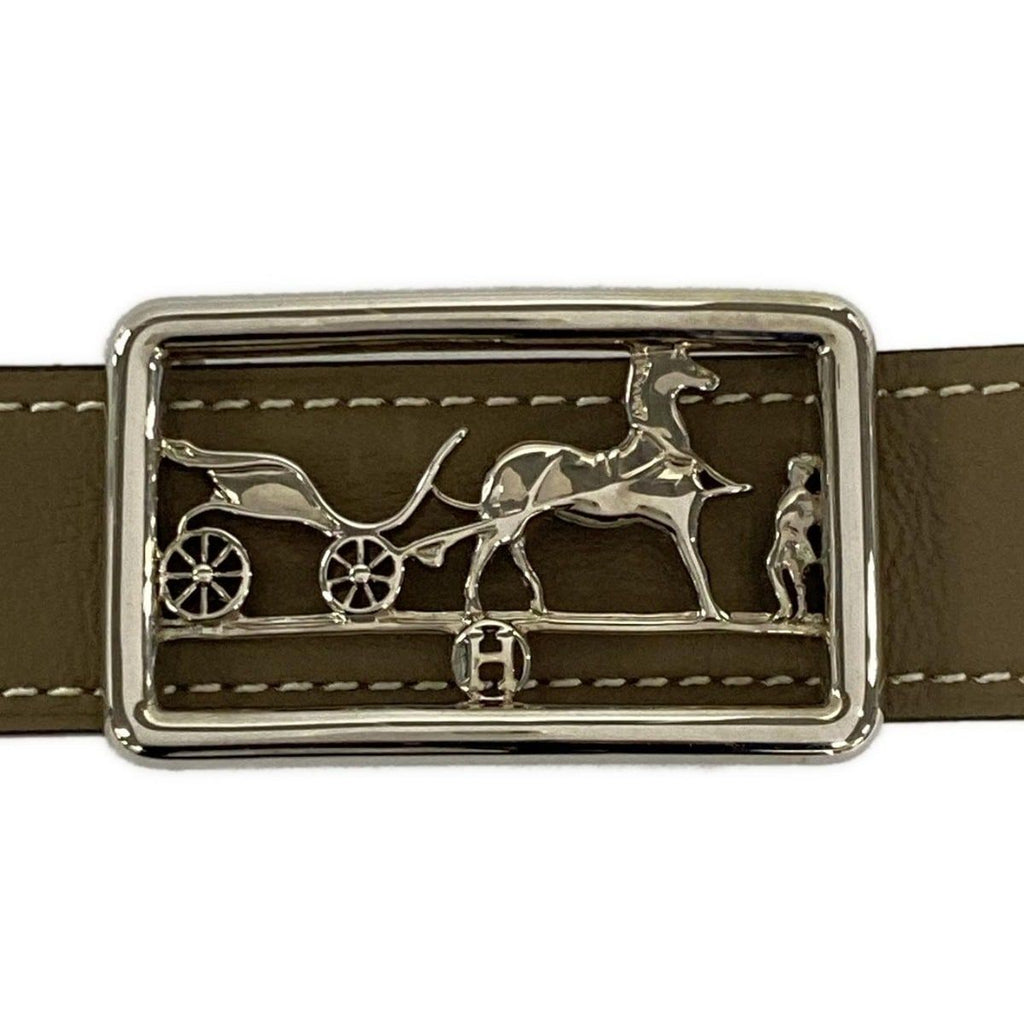 Hermes Belt 70 Etoupe Silver — view 3