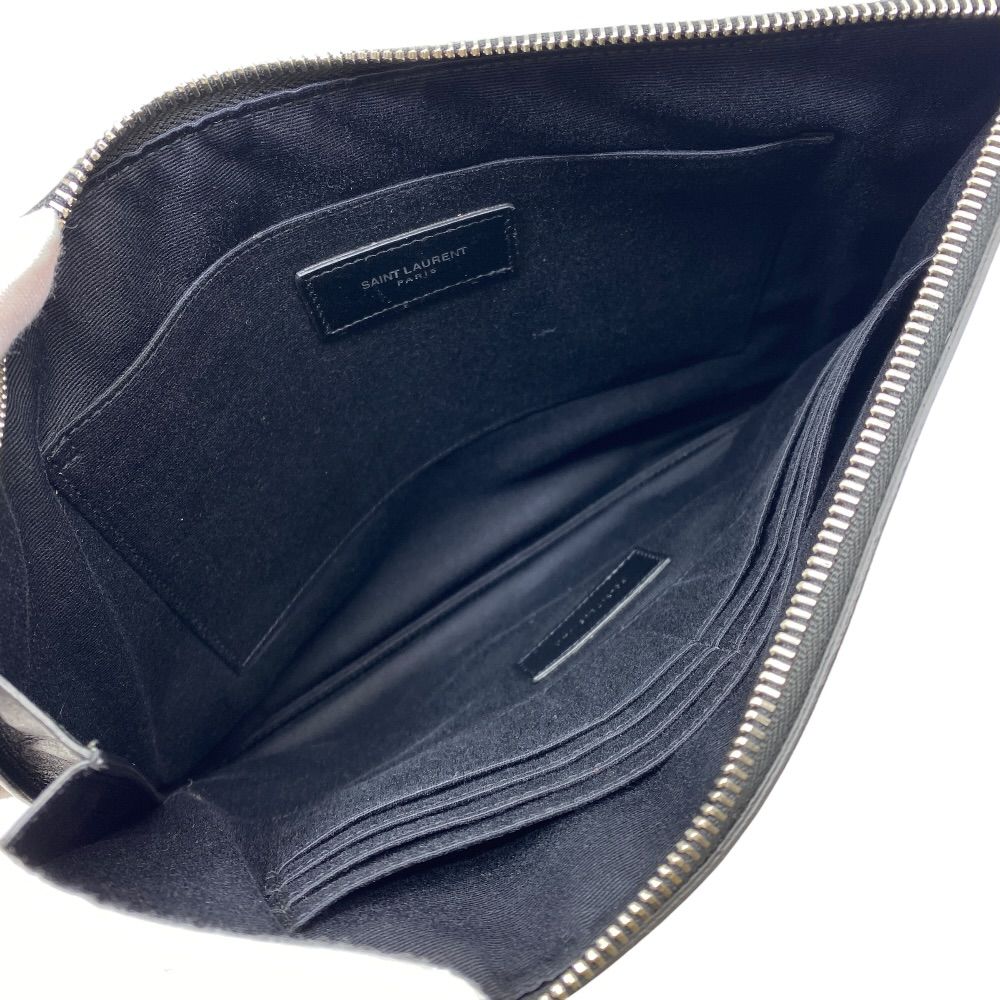 Saint Laurent Paris Smoking Forever Clutch Second Leather Black Mode — view 6