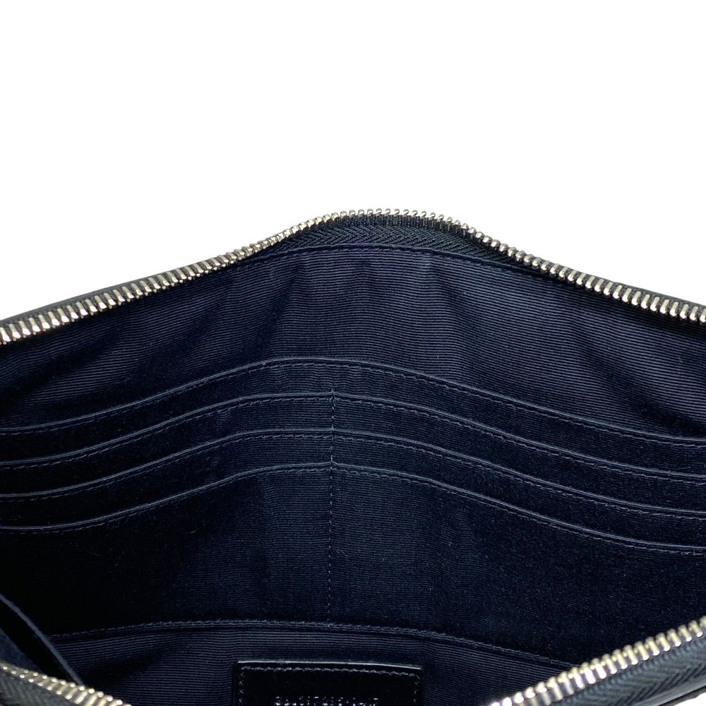 Saint Laurent Paris Smoking Forever Clutch Second Leather Black Mode — view 8