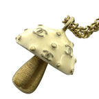 Chanel Bracelet Mushroom Chain Charm CC Logo Enamel Gold Ivory Pop Gorgeous — view 3
