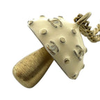 Chanel Bracelet Mushroom Chain Charm CC Logo Enamel Gold Ivory Pop Gorgeous — view 6