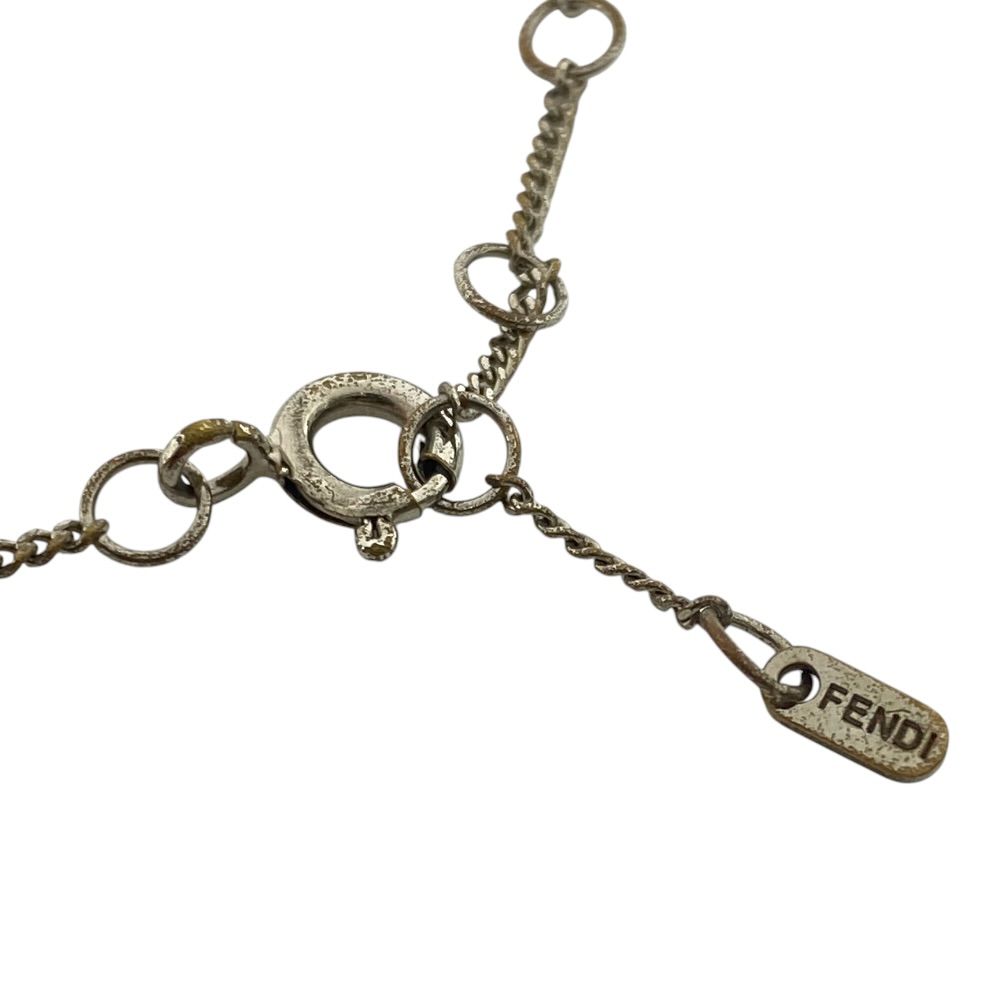 Fendi O'lock Bracelet FF Logo Crystal Rhinestone Gold Metal Gorgeous — view 8