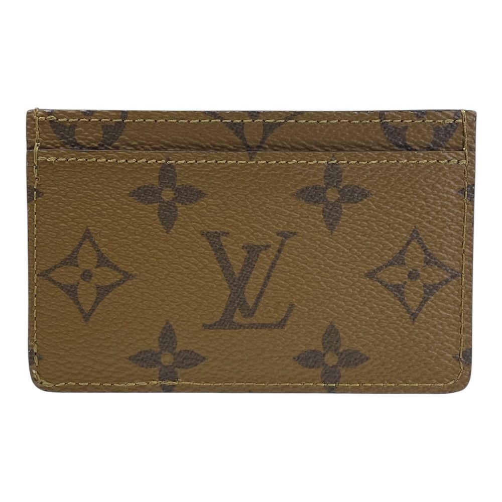 Louis Vuitton Card Holder Sample Case Monogram Reverse Leather Brown Practical — view 2