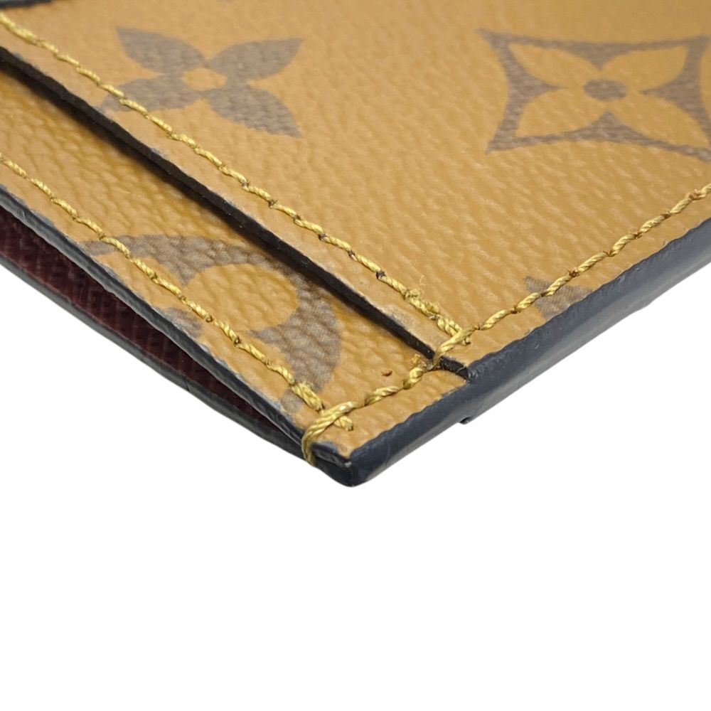 Louis Vuitton Card Holder Sample Case Monogram Reverse Leather Brown Practical — view 3