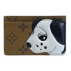 Louis Vuitton Card Holder Sample Case Monogram Reverse Leather Brown Practical