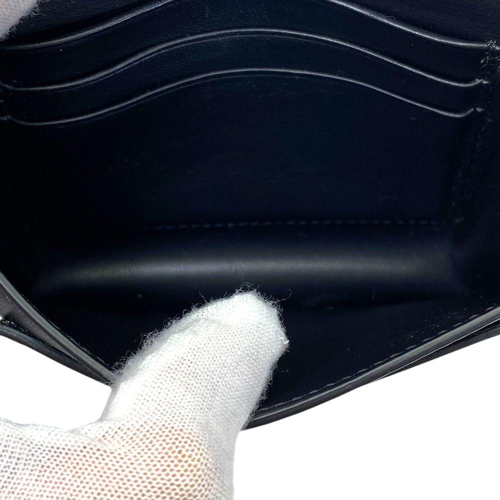 Celine Trifolded Card Case Holder Business Leather Black Pink Practical — view 7