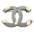 Chanel CC Logo Brooch Rhinestone Silver 07 Gorgeous