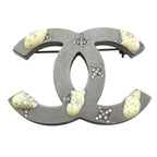 Chanel CC Logo Brooch Rhinestone Silver 07 Gorgeous