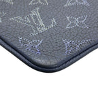 Louis Vuitton Pochette Cles Monogram Mahina Coin Case Pouch Card Leather Navy — view 3