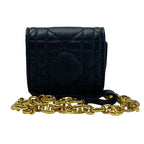 Dior Caro Airpods Case Earphones Leather Black Gold