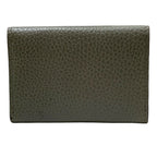 Gucci Card Case Business Holder Bifold Logo Gray Leather Practical — view 2