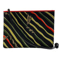 Loewe Paula's Ibiza Collaboration Pouch Clutch Black Red Logo Canvas Leather