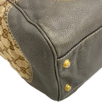 Gucci Handbag New Peram Dark Brown Beige Gray Leather — view 6