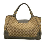 Gucci Handbag New Peram Dark Brown Beige Gray Leather — view 3