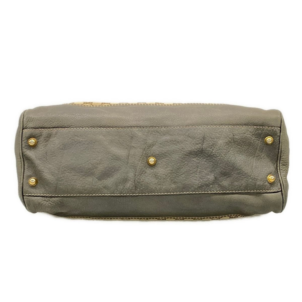 Gucci Handbag New Peram Dark Brown Beige Gray Leather — view 5