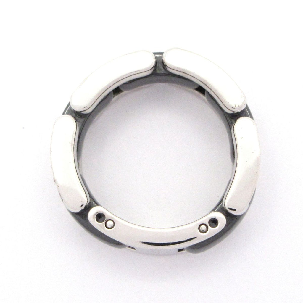 Chanel Ring 48 Ultra Collection 18k White Gold Black Ceramic Diamond — view 4
