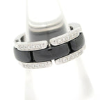 Chanel Ring 48 Ultra Collection 18k White Gold Black Ceramic Diamond — view 2