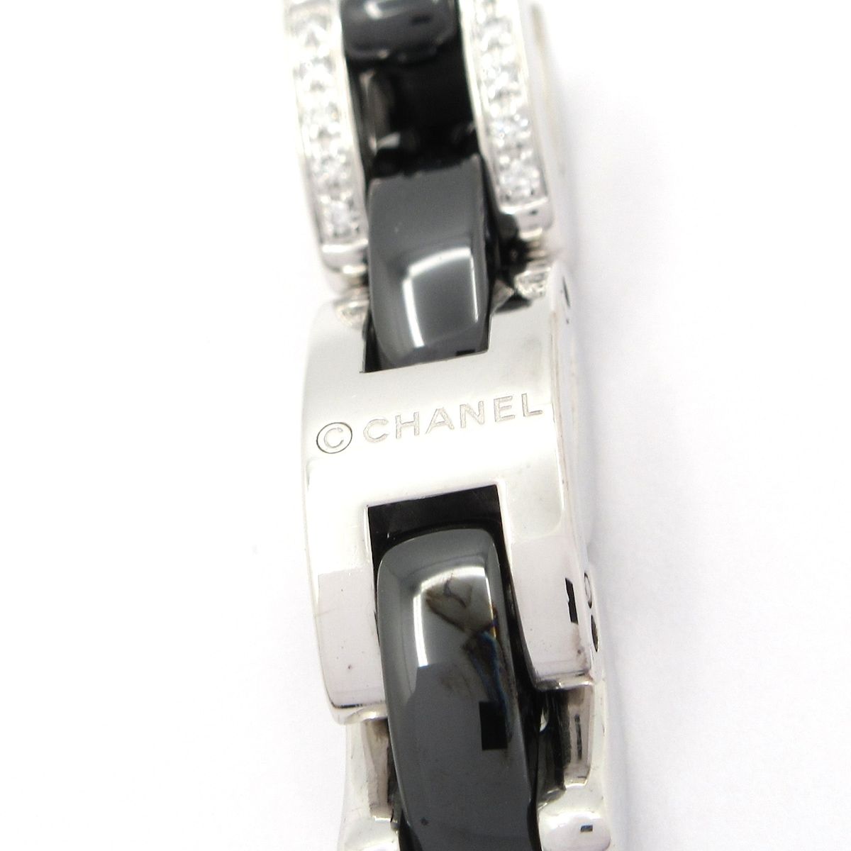 Chanel Ring 48 Ultra Collection 18k White Gold Black Ceramic Diamond — view 5