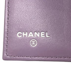 Chanel Bifold Wallet Quilted Light Purple Silver — view 5