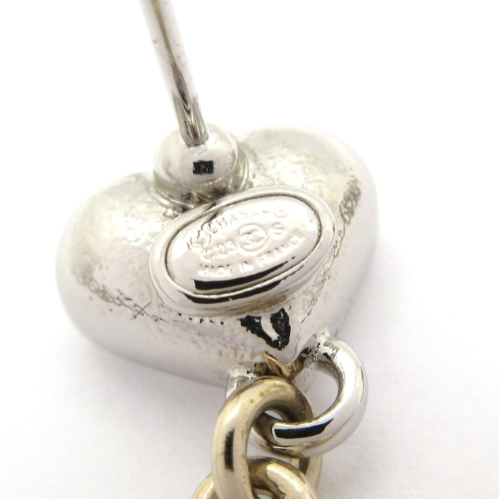 Chanel Earrings Silver Gold CC Logo — view 5