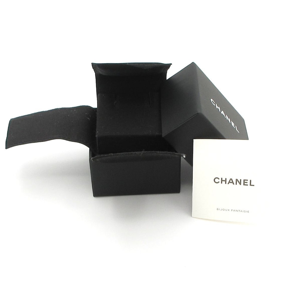 Chanel Earrings Silver Gold CC Logo — view 7