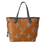 Louis Vuitton Tote Monogram Jungle Neverfull Noir Leather — view 3