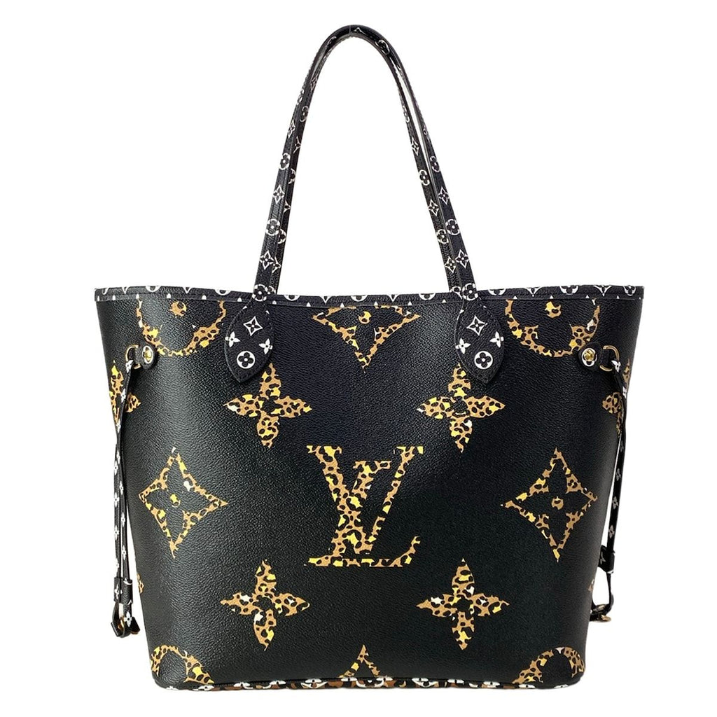 Louis Vuitton Tote Monogram Jungle Neverfull Noir Leather