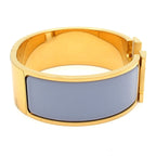 Hermes Bangle Clic Clac Gold Blue Gray Bracelet — view 2