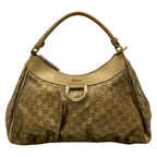 Gucci Shoulder Bag Abbey GG Pattern Blanc Leather