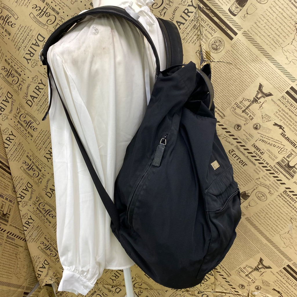 Gucci Nylon Leather Backpack Black — view 3