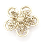 Chanel Brooch Champagne Gold White Pearl Rhinestone Star — view 2