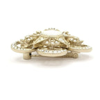Chanel Brooch Champagne Gold White Pearl Rhinestone Star — view 4