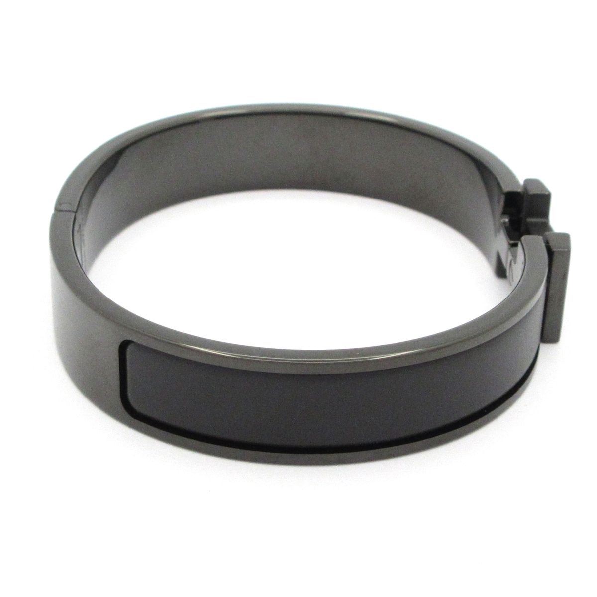 Hermes Bangle Click HH So Black Matte Enamel Bracelet — view 2
