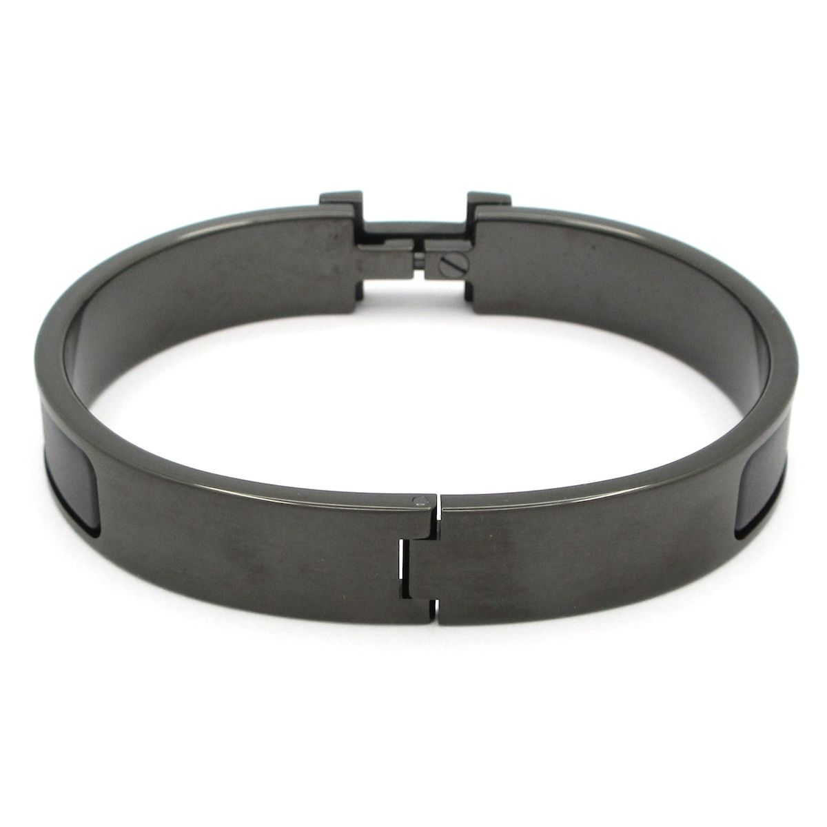 Hermes Bangle Click HH So Black Matte Enamel Bracelet — view 3