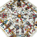 Hermes Scarf Carre 90 White Multi Kachinas