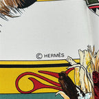Hermes Scarf Carre 90 White Multi Kachinas — view 2