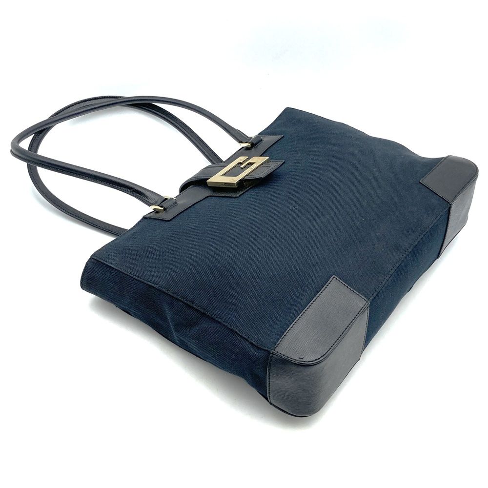 Gucci 002 Logo Tote Canvas Leather Black — view 3
