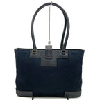 Gucci 002 Logo Tote Canvas Leather Black — view 4