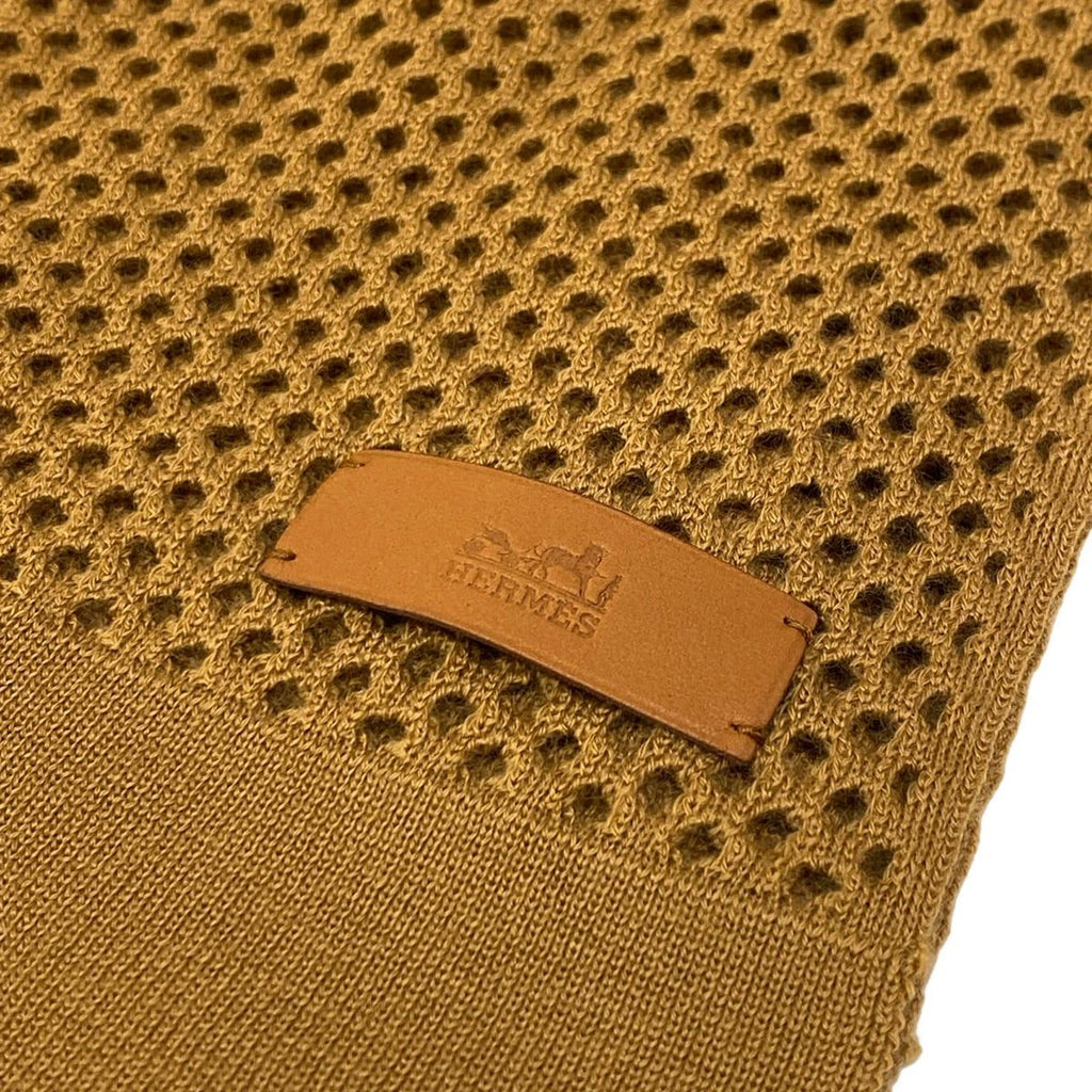 Hermes Scarf Maille Fillet Brown Cashmere — view 2
