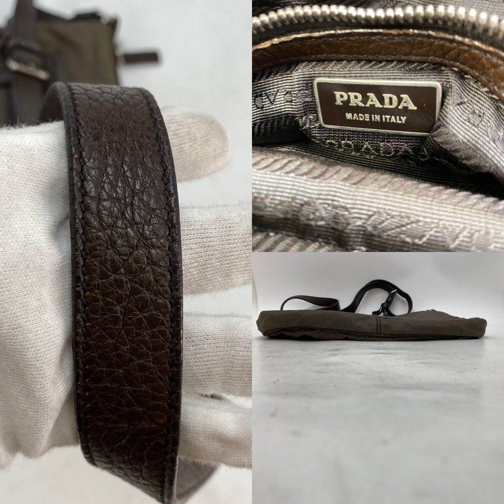 Prada Shoulder Bag Crossbody Nylon A3 Travel Triangle Logo — view 4