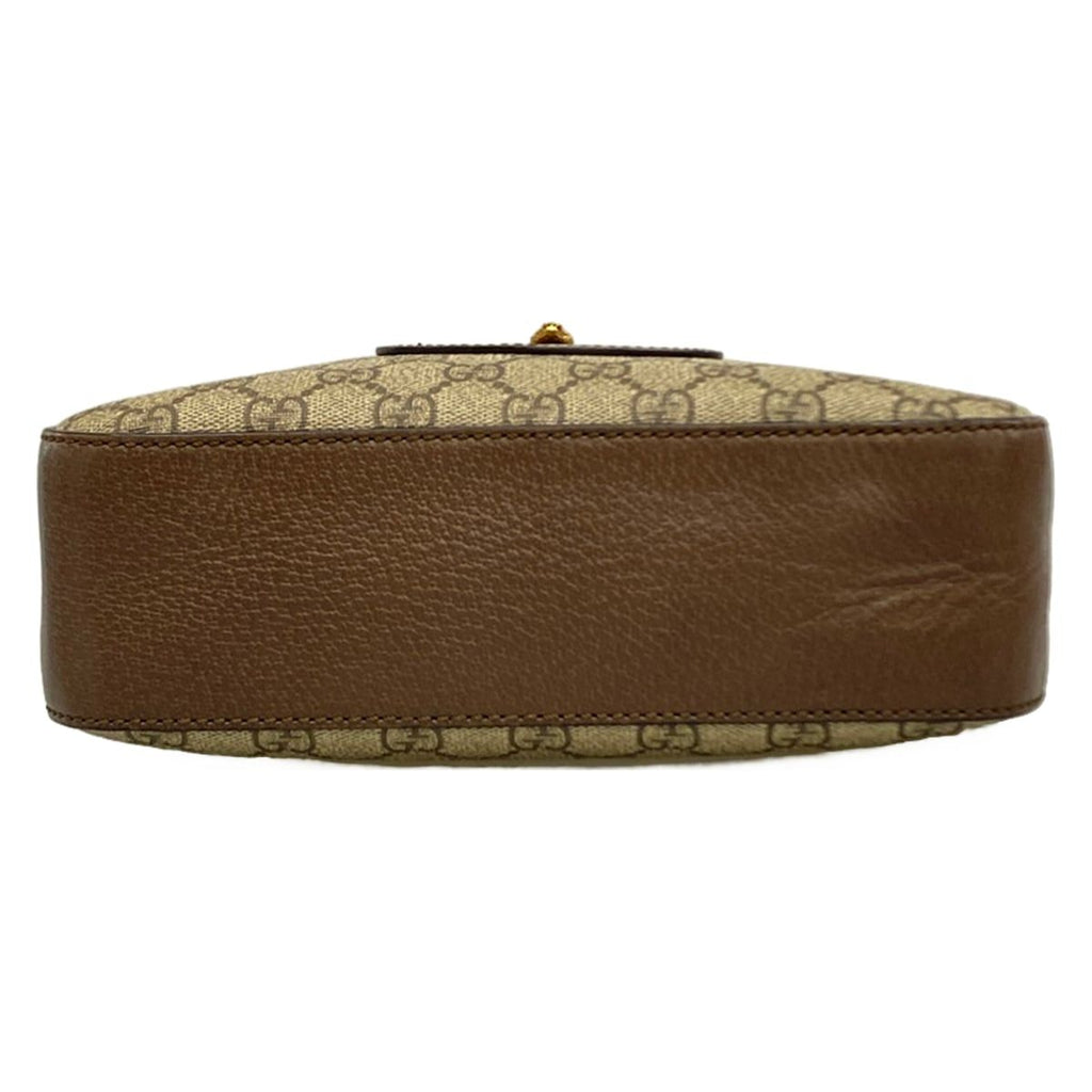 Gucci Shoulder Bag Neo Vintage GG Supreme Dark Brown Ivory Multi Leather — view 5