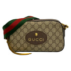 Gucci Shoulder Bag Neo Vintage GG Supreme Dark Brown Ivory Multi Leather