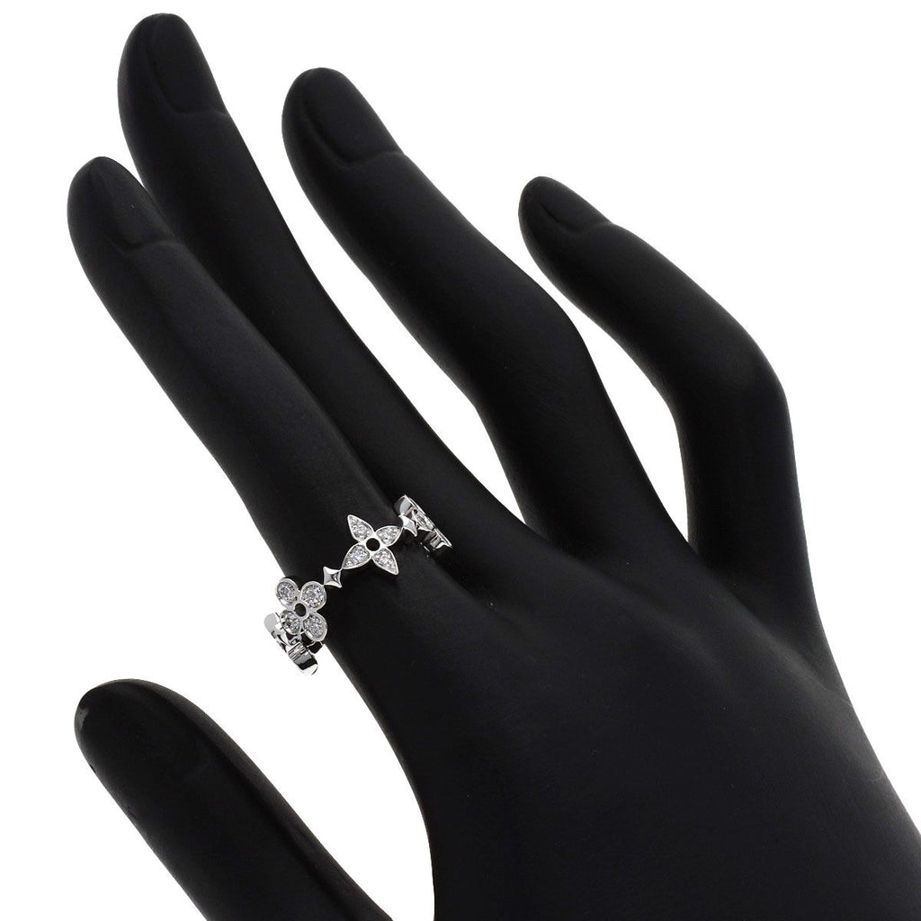 Louis Vuitton Fine Dantel Diamond 50 Ring 18k White Gold