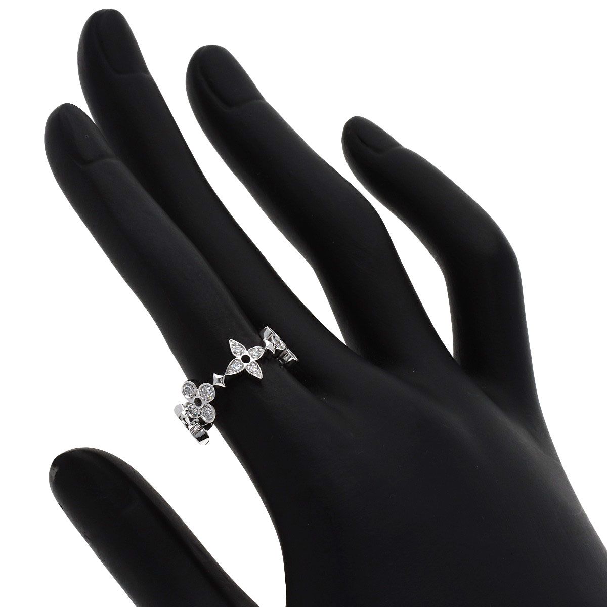 Louis Vuitton Fine Dantel Diamond 50 Ring 18k White Gold