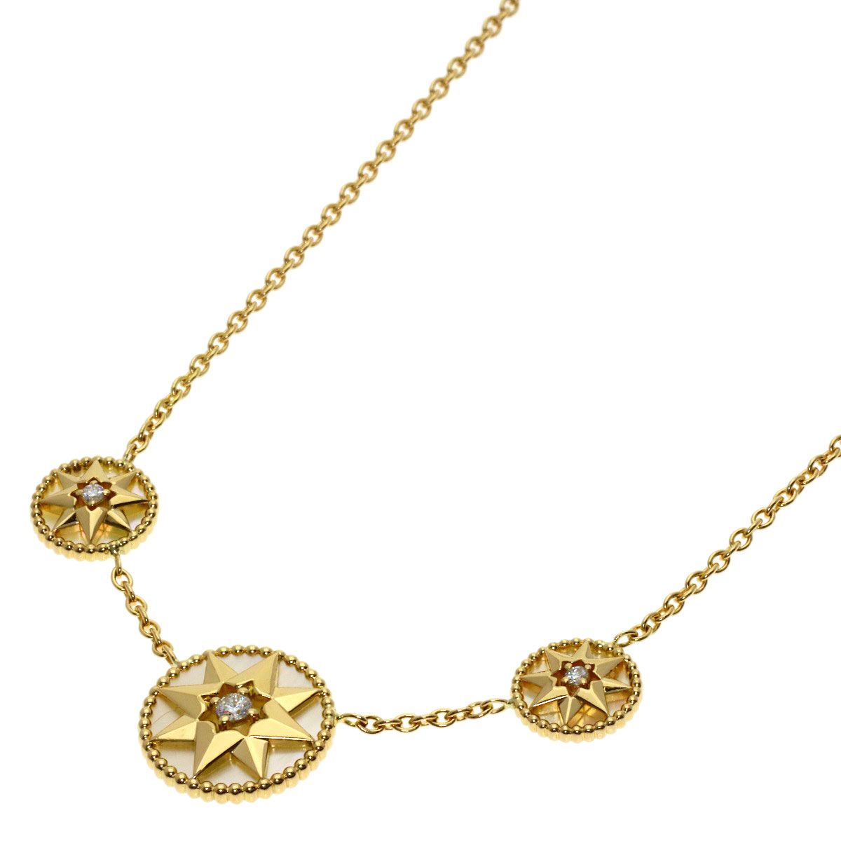Dior Rose Devan Diamond Necklace 18k Yellow Gold