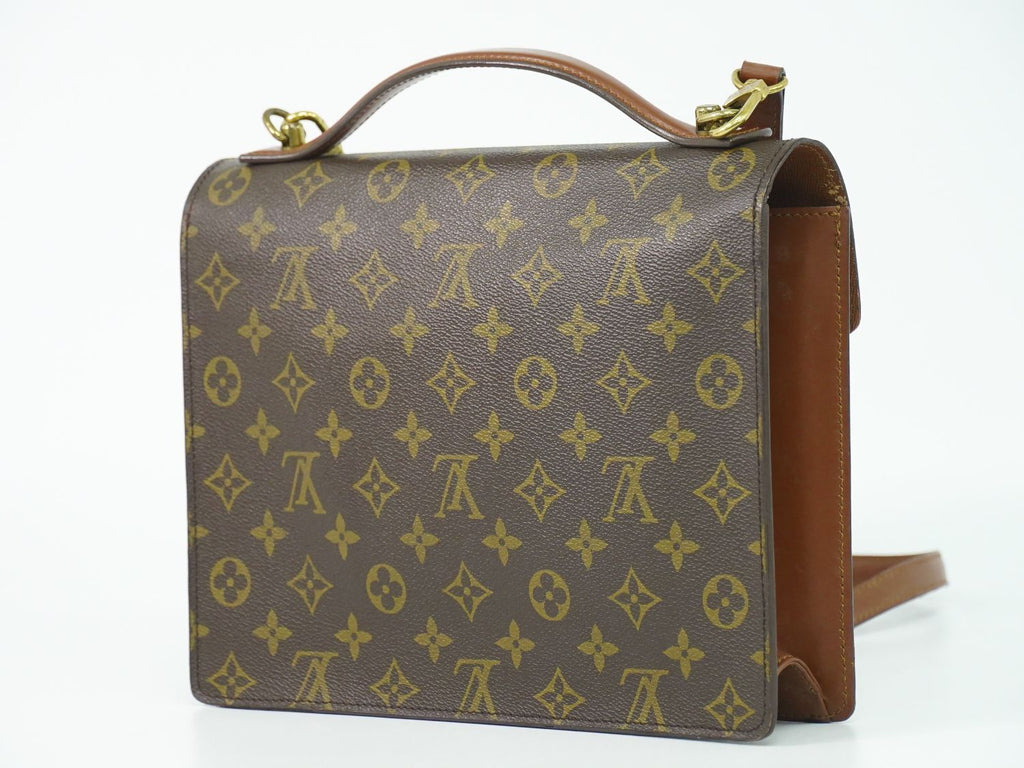 Louis Vuitton LV Monceau Monogram 2-Way Shoulder Bag Brown — view 2